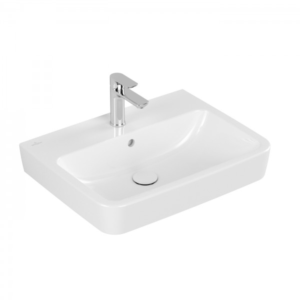 Villeroy & Boch O.novo Waschbecken, 600 x 460 x 175 mm, Weiß Alpin AntiBac CeramicPlus, mit Überlauf