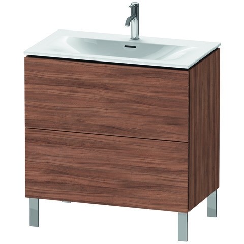 Duravit L-Cube Waschtischunterbau bodenstehend Nussbaum Matt 820x481x704 mm - LC659707979