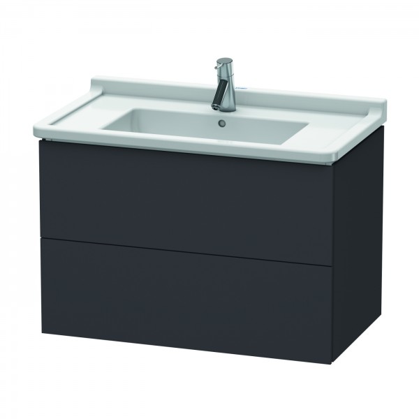 Duravit L-Cube Waschtischunterbau wandhängend Graphit Supermatt 820x469x558 mm - LC626508080