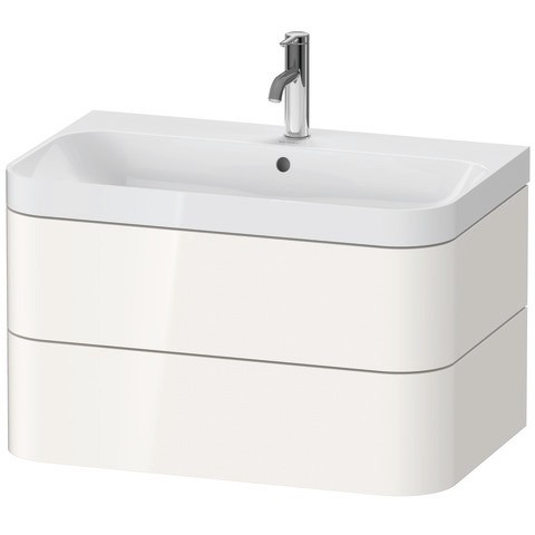 Duravit Happy D.2 Plus c-shaped Set wandhängend Weiß 775x490x480 mm - HP4347O22220A00