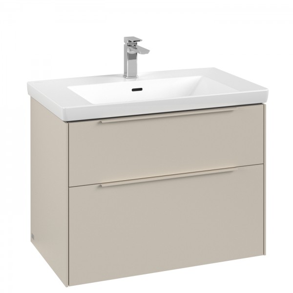 Villeroy & Boch Subway 3.0 Waschbeckenunterschrank, mit Beleuchtung, 2 Auszüge, 772 x 579 x 462 mm,