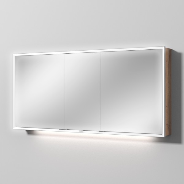 Sanipa Reflection Spiegelschrank MILO 160 mit LED-Beleuchtung, Eiche-Tabak, AU03950