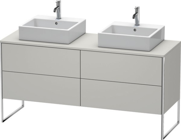 Duravit XSquare Konsolenwaschtischunterbau bodenstehend Betongrau Matt 1600x548x778 mm - XS4927B0707