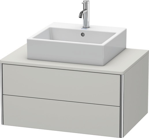 Duravit XSquare Konsolenwaschtischunterbau wandhängend Betongrau Matt 800x548x400 mm - XS491000707