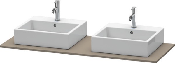 Duravit XSquare Konsole Flanell Grau Seidenmatt 1400x550x16 mm - XS063GB9090