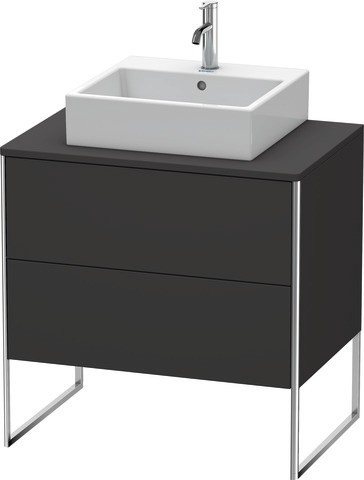 Duravit XSquare Konsolenwaschtischunterbau bodenstehend Graphit Supermatt 800x548x778 mm - XS4920080