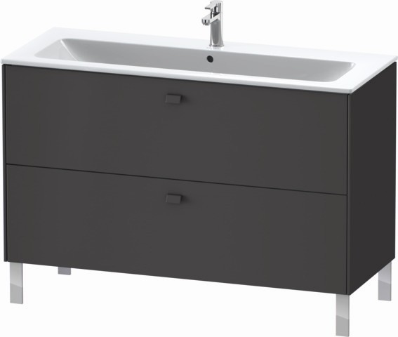 Duravit Brioso Waschtischunterbau bodenstehend Graphit Matt 1220x479x683 mm - BR440404949