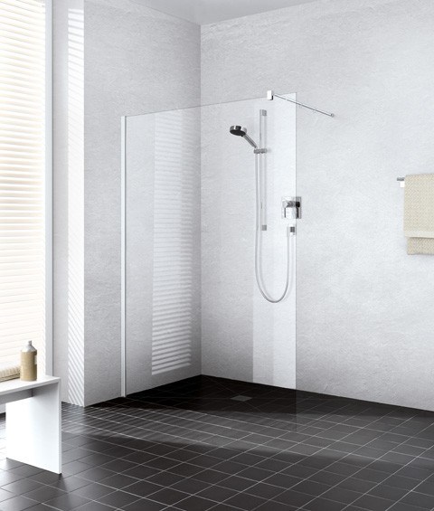 Kermi Walk-In XB WIW 0900x2000, silber hochglanz, ESG klar mit KermiClean, XBWIW09020VPK