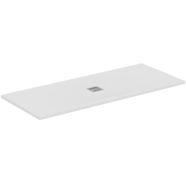 Ideal Standard Rechteck-Duschwanne Ultra Flat S + 1700x700mm Ablauf zentriert Weiss, T5614FR