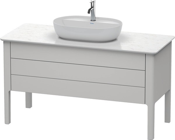 Duravit Luv Konsolenwaschtischunterbau bodenstehend Nordic Weiß Seidenmatt 1338x570x743 mm - LU95660