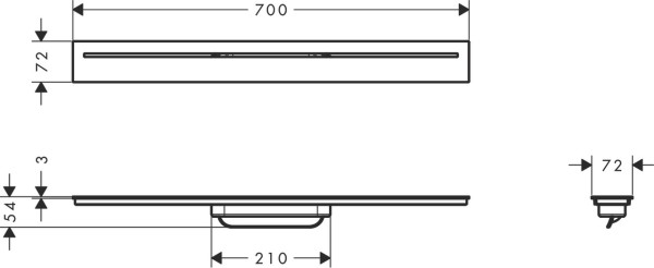 Hansgrohe Fertigset Duschrinne AXOR Drain