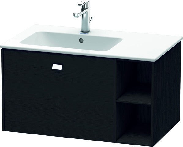 Duravit Brioso Waschtischunterbau wandhängend Eiche Schwarz Matt 820x479x442 mm - BR401201016