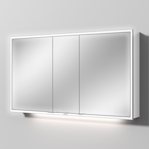 Sanipa Reflection Spiegelschrank MILO 130 mit LED-Beleuchtung, Weiß-Glanz, AU03778