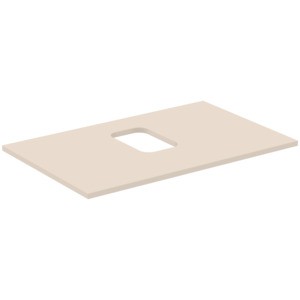 Ideal Standard Waschtischplatte i.life B mittigerAusschnitt f.1 Schale 802x507x18mm Sandbeige matt,