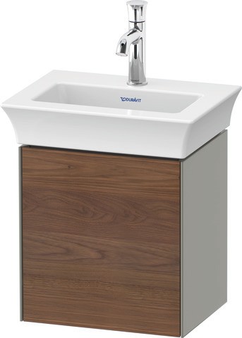 Duravit White Tulip Waschtischunterbau wandhängend Amerikanischer Nussbaum & Stein Grau Matt & Seide