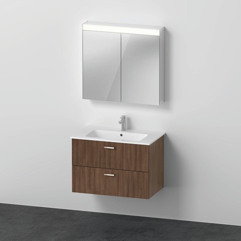 Duravit XBase Möbelwaschtisch mit Waschtischunterbau und Spiegelschrank 830x490x2000 mm - XB00760212