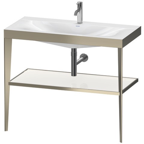 Duravit XViu c-bonded Set mit Metallkonsole Weiß & Champagner 1000x480x850 mm - XV4716OB185