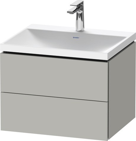 Duravit L-Cube c-shaped Set wandhängend Betongrau Matt 600x480x480 mm - LC6950O07070000