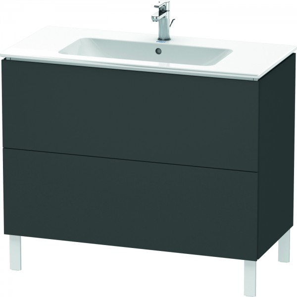 Duravit L-Cube Waschtischunterbau bodenstehend Graphit Matt 1020x481x704 mm - LC662704949