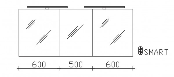 Pelipal Serie 25 Pelipal Spiegelschrank SDAES5017-I, B:1700, H:703, T:170mm