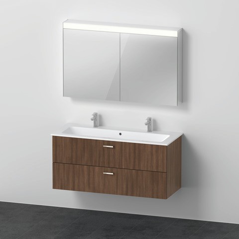Duravit XBase Möbelwaschtisch mit Waschtischunterbau und Spiegelschrank 1230x490x200 mm - XB00670212