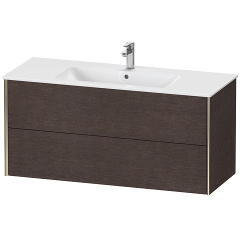 Duravit XViu Waschtischunterbau wandhängend Eiche dunkel gebürstet Matt 1210x480x560 mm - XV41280B17