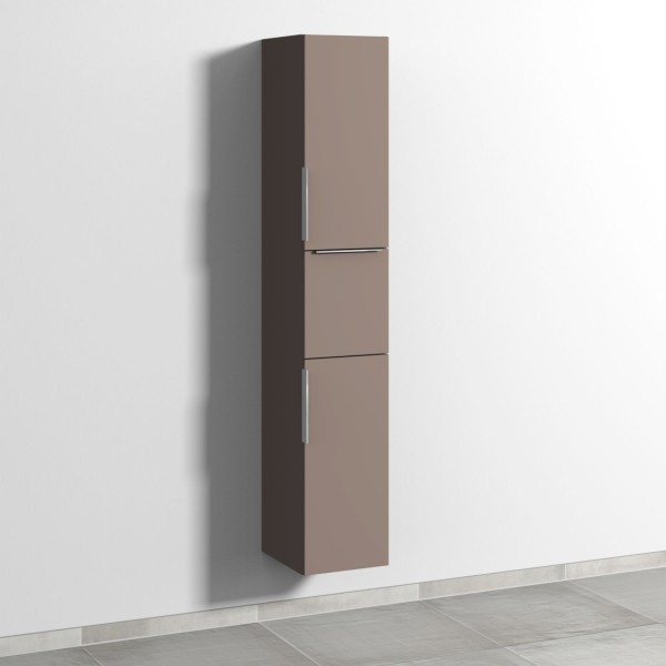 Sanipa 3way Hochschrank mit 2 Türen und 1 Auszug, Taupe-Matt