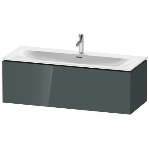 Duravit L-Cube Waschtischunterbau wandhängend Dolomiti Grau Hochglanz 1220x481x400 mm - LC6139038380