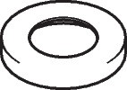 Hansgrohe Rosette Axor f. 3-Loch Wannenarmatur Fliesenrand chrom, 94116000