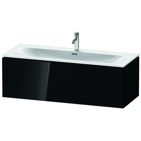 Duravit L-Cube Waschtischunterbau wandhängend Schwarz Hochglanz 1220x481x400 mm - LC613904040