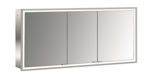 emco LED-Lichtspiegelschrank prime Facelift Unterputz, 1400 mm, 3-türig, IP 20 Rückwand verspiegelt,