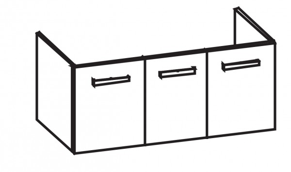 Artiqua 413 Waschtischunterschrank für Citterio 500553 (ehem. 123520) Anthrazit Hochglanz, 413-WU3T-