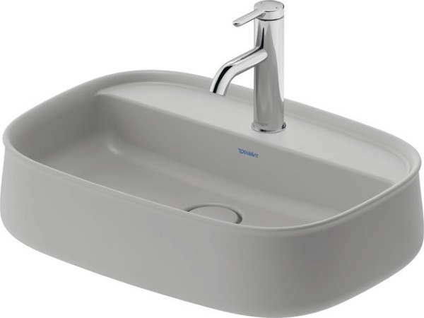 Duravit Zencha Aufsatzbecken Grau Seidenmatt, 550 mm - 2374556771