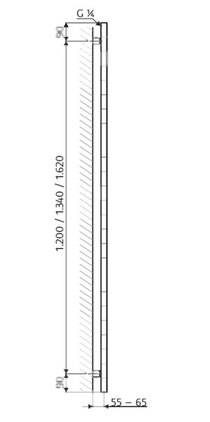 HSK Designheizkörper buy Semprio weiß 600 × 1.800mm