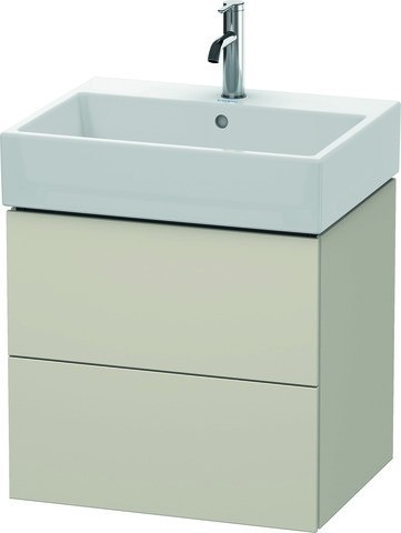 Duravit L-Cube Waschtischunterbau wandhängend Taupe Matt 584x459x544 mm - LC627509191