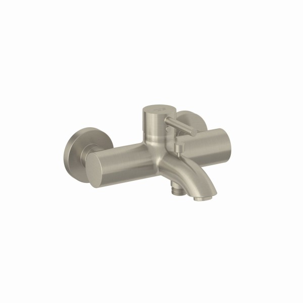 Kludi BOZZ Wannenarmatur-Einhandmischer eigensicher Stainless Brushed Nickel PVD, 38691N576