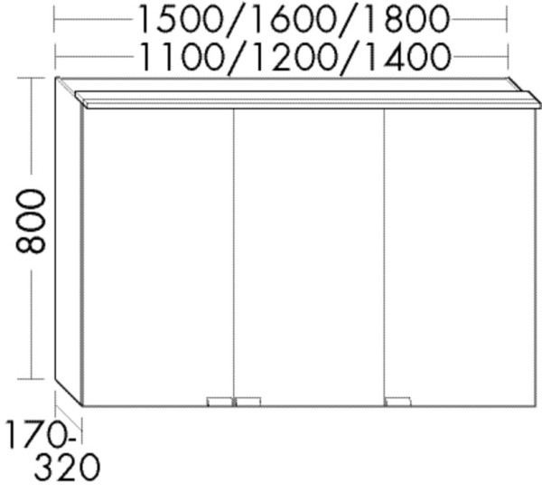 Burgbad Spiegelschrank rc40 Melamin 800x1100x170 Melamin Weiß, SPMX110RF4700