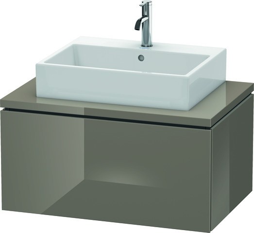 Duravit L-Cube Konsolenwaschtischunterbau wandhängend Flanell Grau Hochglanz 820x547x400 mm - LC5812