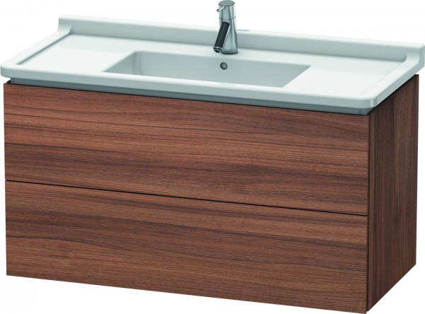 Duravit L-Cube Waschtischunterbau wandhängend Nussbaum Matt 1020x469x558 mm - LC626607979