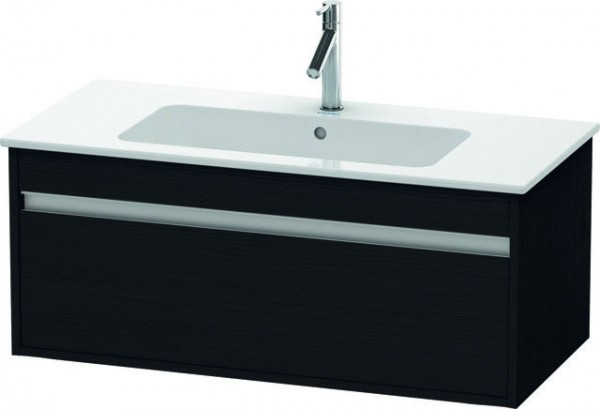 Duravit Ketho Waschtischunterbau wandhängend Eiche Schwarz Matt 1000x475x410 mm - KT642001616