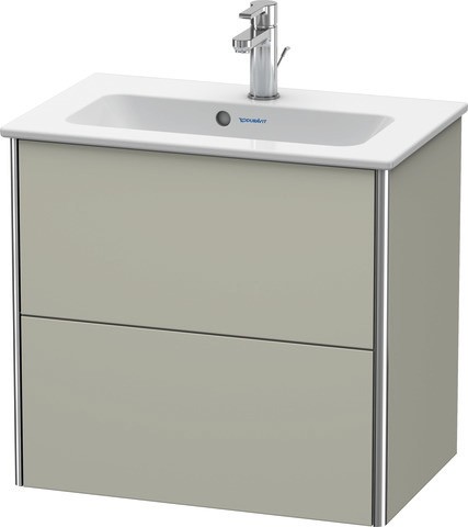 Duravit XSquare Waschtischunterbau wandhängend Taupe Seidenmatt 610x388x560 mm - XS416506060