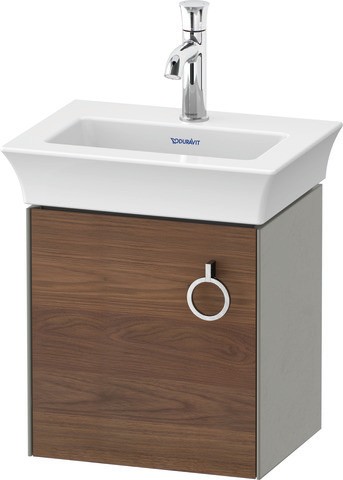 Duravit White Tulip Waschtischunterbau wandhängend Amerikanischer Nussbaum & Stein Grau Matt & Seide