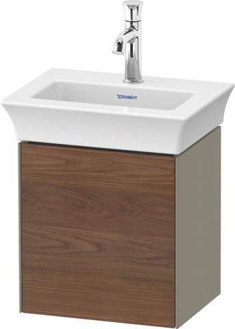 Duravit White Tulip Waschtischunterbau wandhängend Amerikanischer Nussbaum & Stein Grau Hochglanz &