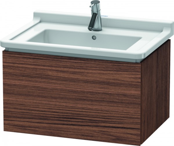 Duravit L-Cube Waschtischunterbau wandhängend Nussbaum dunkel Matt 670x469x408 mm - LC616402121