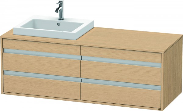 Duravit Ketho Konsolenwaschtischunterbau wandhängend Natur Eiche Matt 1400x550x496 mm - KT6757L3030