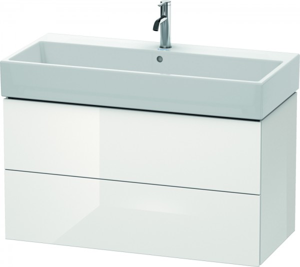 Duravit L-Cube Waschtischunterbau wandhängend Weiß Hochglanz 984x459x544 mm - LC627808585