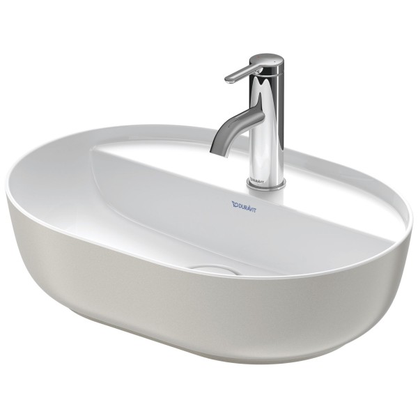 Duravit Luv Aufsatzbecken Weiß Hochglanz / Grau Seidenmatt, 500 mm - 03805023001