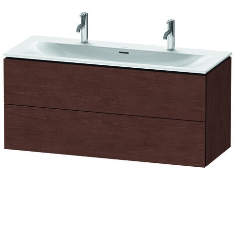 Duravit L-Cube Waschtischunterbau wandhängend Amerikanischer Nussbaum Matt 1220x481x550 mm - LC63090