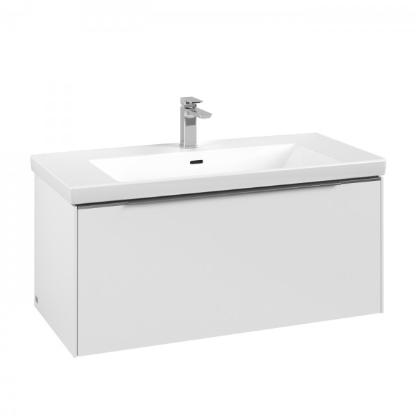 Villeroy & Boch Subway 3.0 Waschbeckenunterschrank, 1 Auszug, 973 x 432 x 462 mm, Pure White / Pure