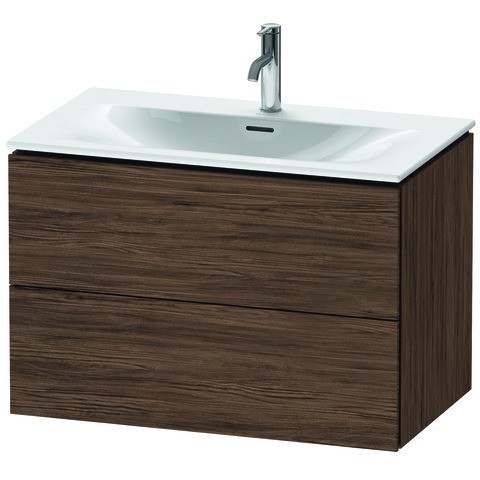 Duravit L-Cube Waschtischunterbau wandhängend Nussbaum dunkel Matt 820x481x550 mm - LC630702121